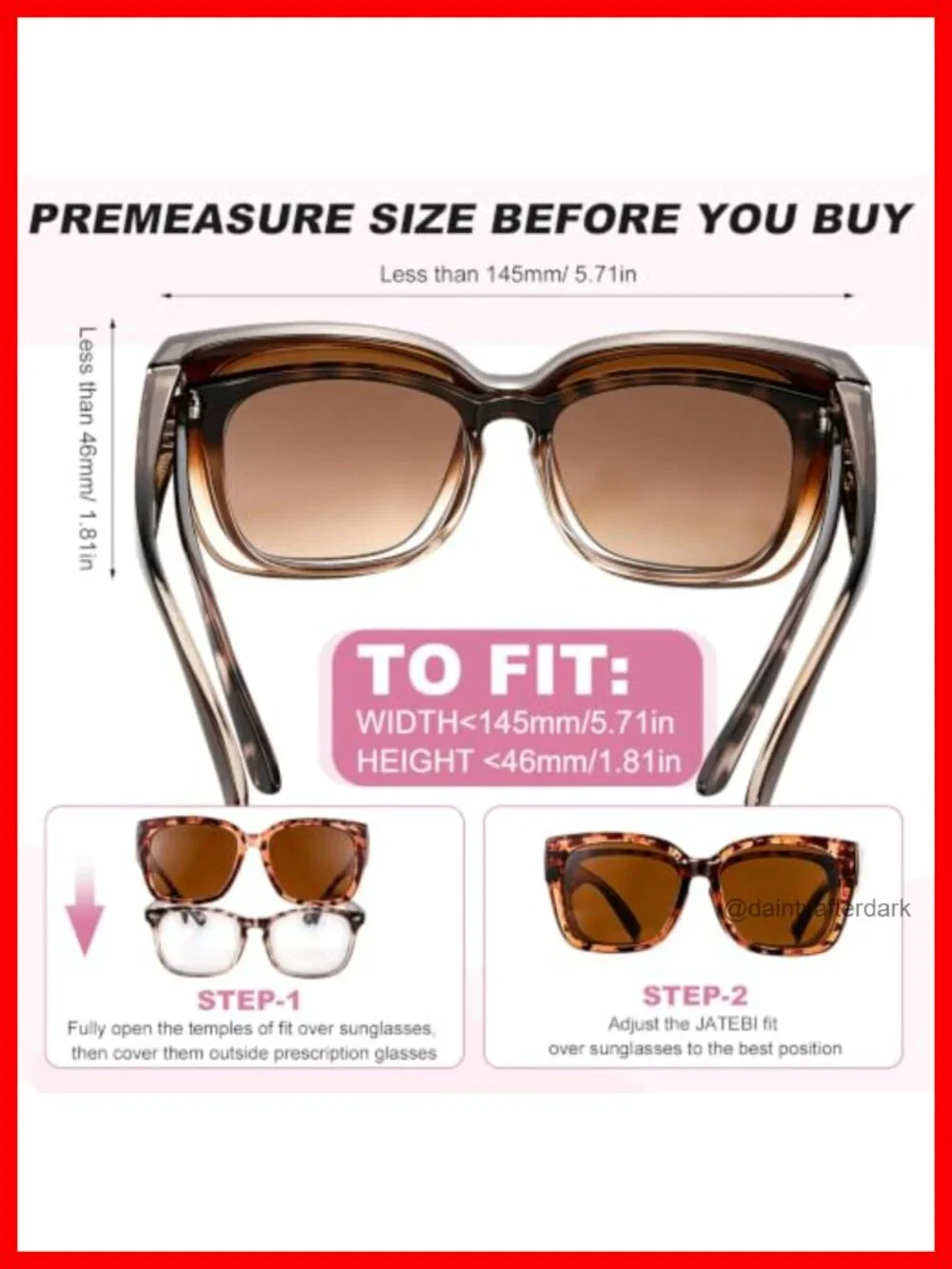Oversized Over Glasses Sunglasses 3 Pack Polarized TAC Lens UV400 Protection